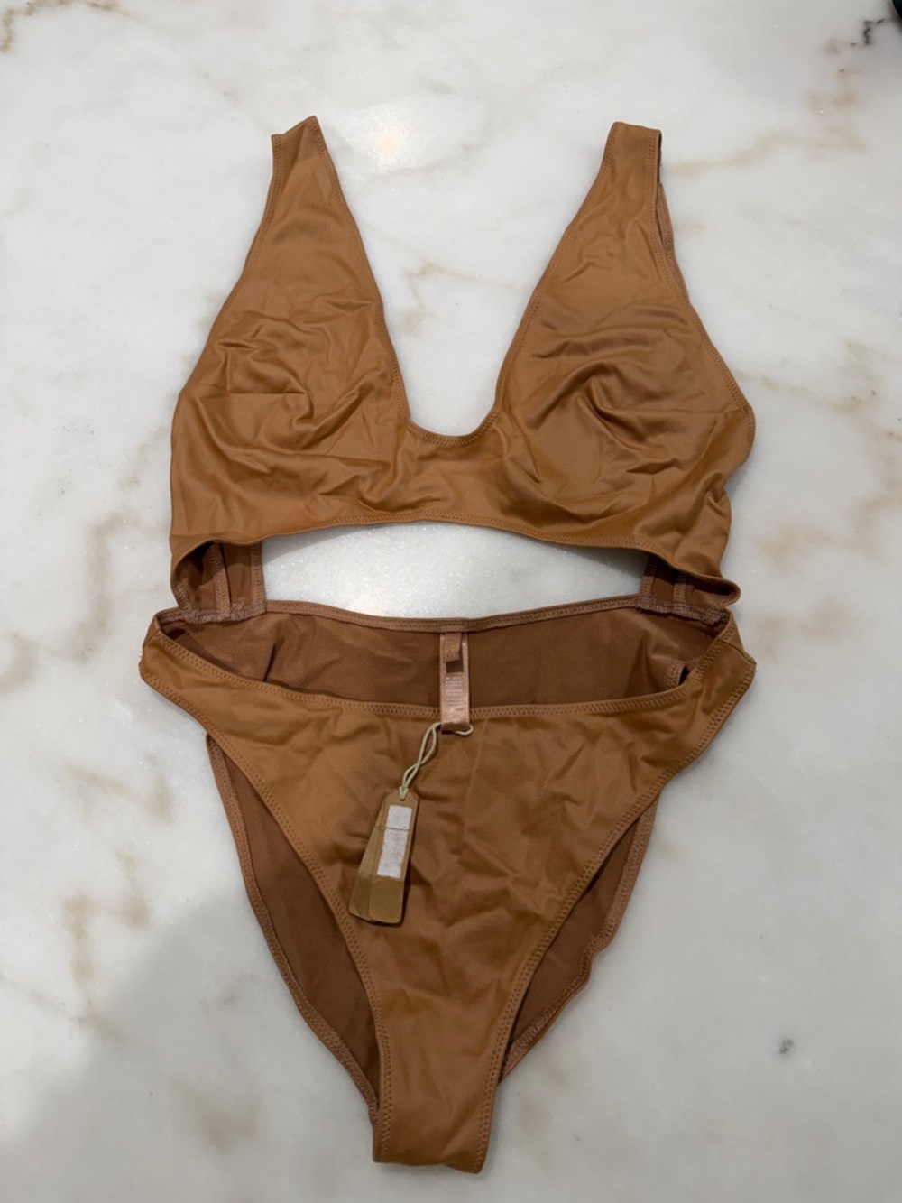 SKIMS Tan Scoop Bralette Bikini Set